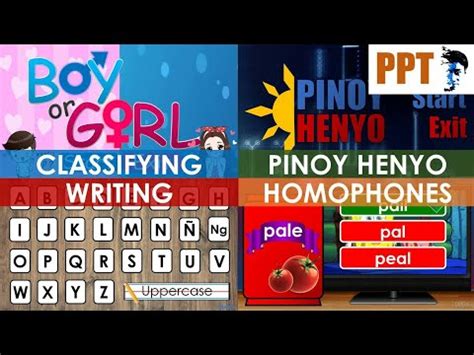 pinoy henyo ppt template|Classifying Things, Homophones, Writing Letters, and .
